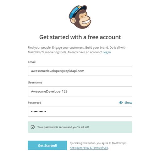 mailchimp api.